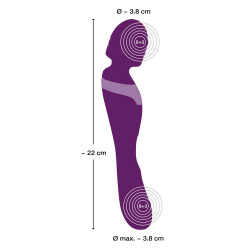 Wibrator i masażer łechtaczki 2 końce 21cm 8trybów
